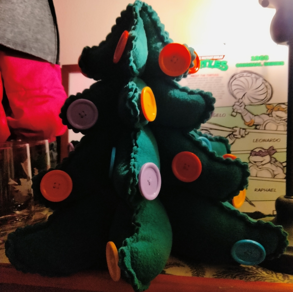 Large Vintage Plush Hallmark Christmas Tree